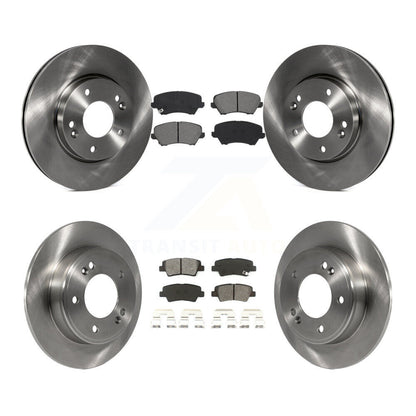 Brake Rotors & Semi-Metallic Pad Front Rear Kit For Hyundai Elantra GT Kia Forte