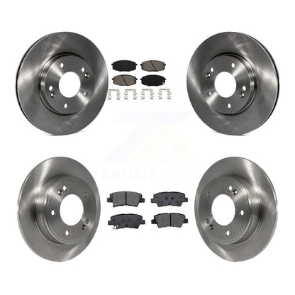 Brake Rotors Semi-Metallic Pad Front Rear Kit For Kia Hyundai Forte Kona Soul GT