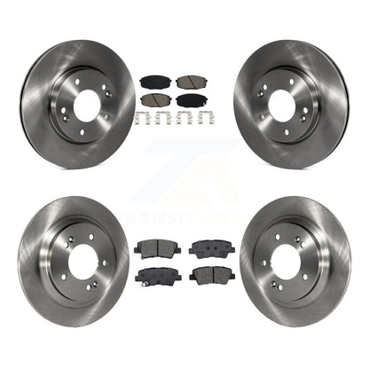 Brake Rotor & Semi-Metallic Pad Front Rear Kit For Kia Forte5 Hyundai Elantra GT