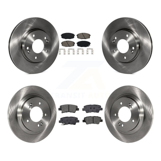 Brake Rotor & Semi-Metallic Pad Front Rear Kit For Kia Forte5 Hyundai Elantra GT