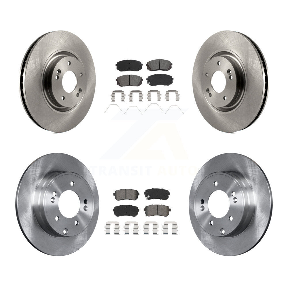 Disc Brake Rotors And Semi-Metallic Pads Front Rear Kit For Kia Optima