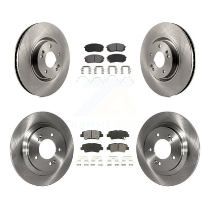 Brake Rotors Semi-Metallic Pad Front Rear Kit For 2016 Hyundai Sonata GAS engine