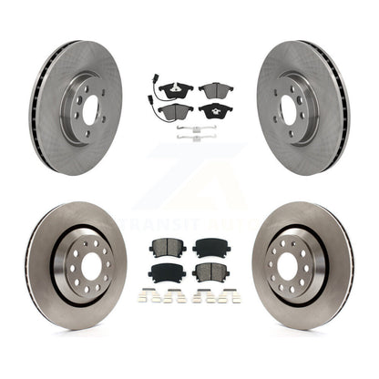 Disc Brake Rotors And Semi-Metallic Pads Front Rear Kit For Volkswagen CC