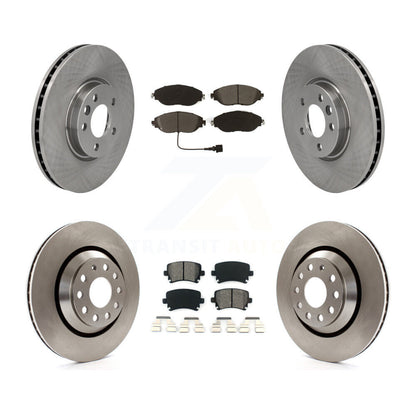Disc Brake Rotors And Semi-Metallic Pads Front Rear Kit For Volkswagen CC AWD