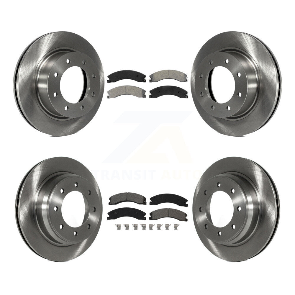Brake Rotor And Semi-Metallic Pad Front Rear Kit For Nissan NV2500 NV3500 NV1500