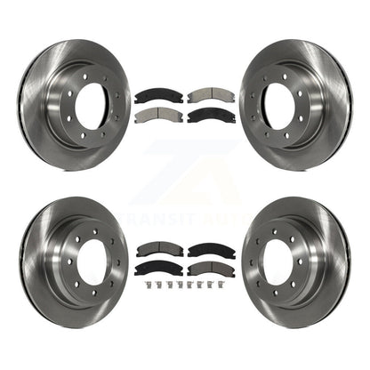 Brake Rotor And Semi-Metallic Pad Front Rear Kit For Nissan NV2500 NV3500 NV1500