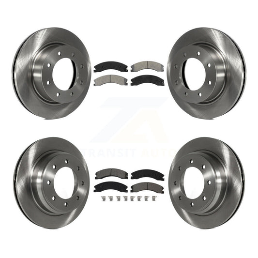 Brake Rotor And Semi-Metallic Pad Front Rear Kit For Nissan NV2500 NV3500 NV1500