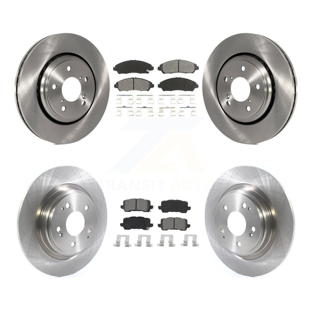 Disc Brake Rotors And Semi-Metallic Pads Front Rear Kit For Acura MDX