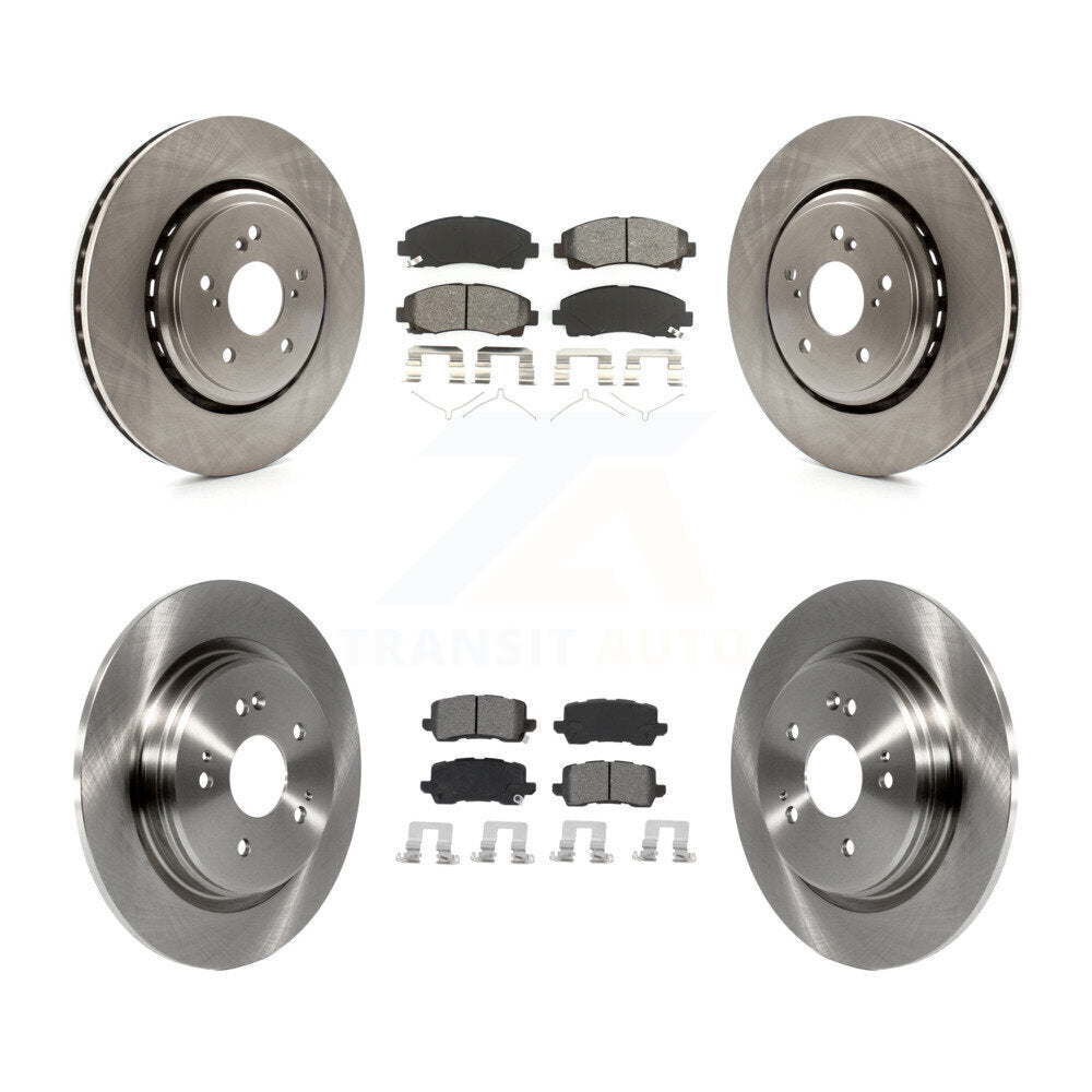 Disc Brake Rotors And Semi-Metallic Pads Front Rear Kit For 2015-2020 Acura TLX
