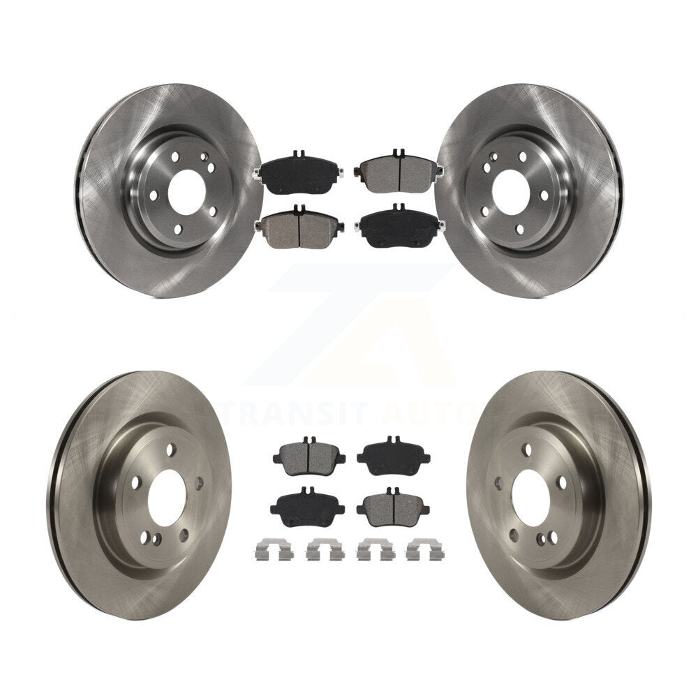 Brake Rotor And Semi-Metallic Pad Front Rear Kit For Mercedes-Benz GLA250 CLA250