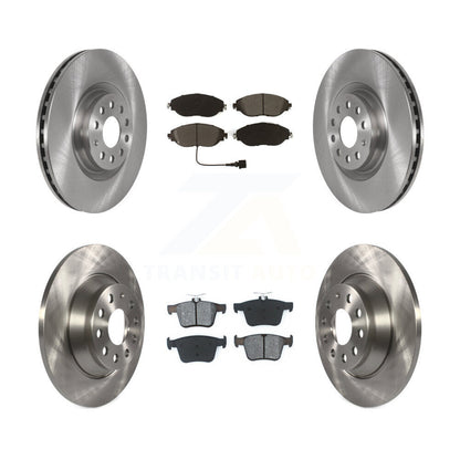 Disc Brake Rotors & Semi-Metallic Pad Front Rear Kit For Volkswagen Tiguan Jetta