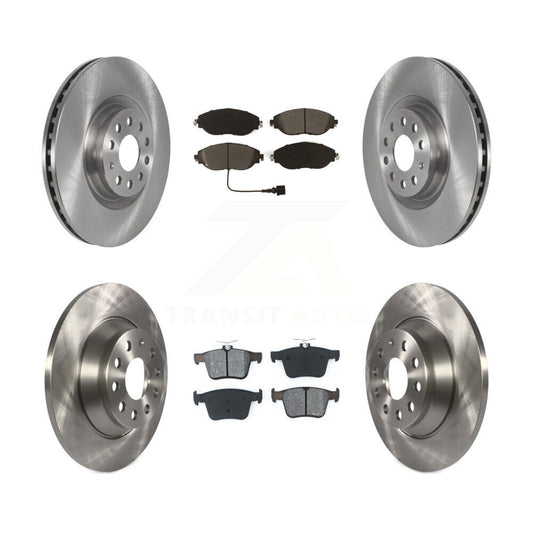 Disc Brake Rotors & Semi-Metallic Pad Front Rear Kit For Volkswagen Tiguan Jetta