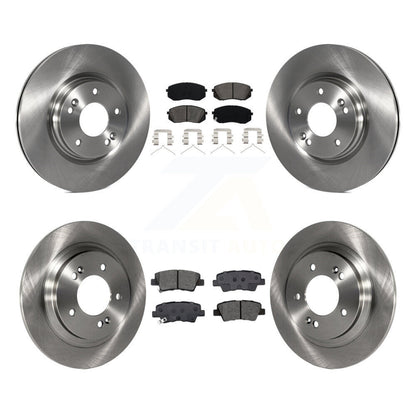 Disc Brake Rotors And Semi-Metallic Pads Front Rear Kit For Kia Optima