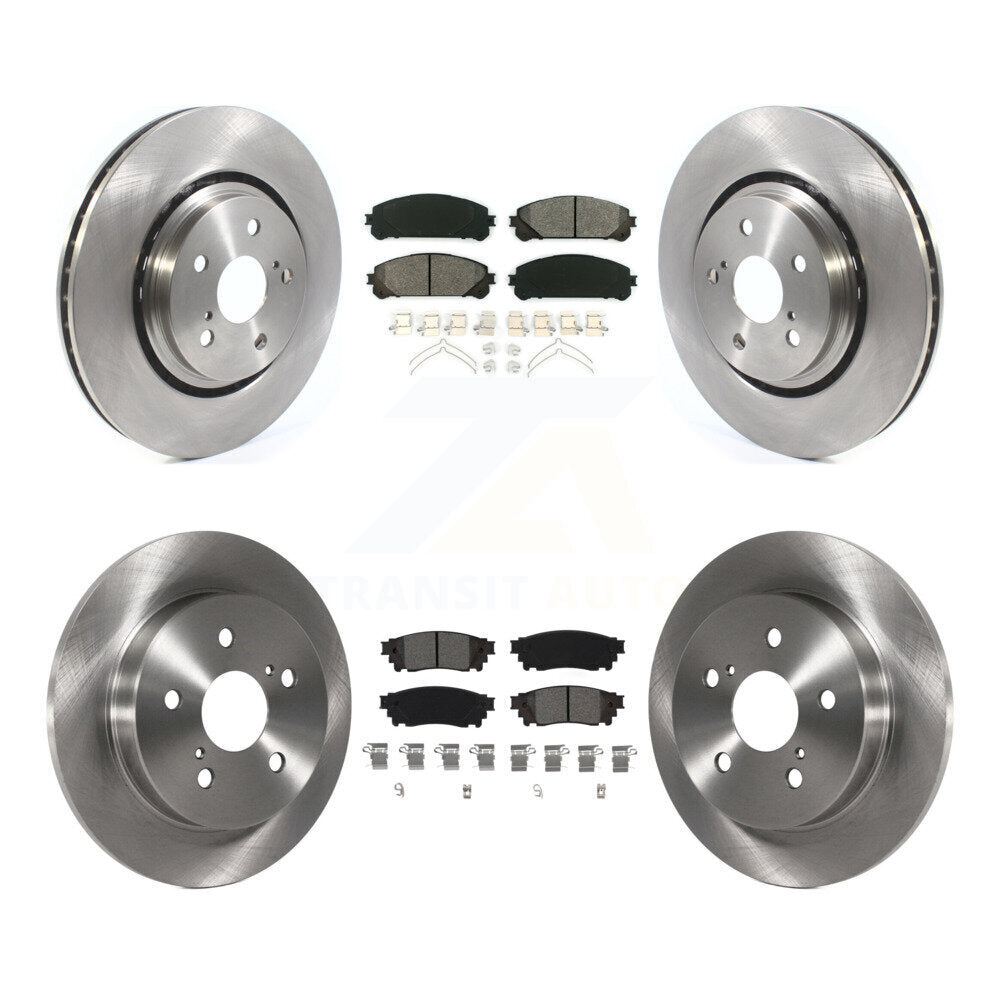 Disc Brake Rotors & Semi-Metallic Pad Front Rear Kit For Toyota Camry Avalon TRD