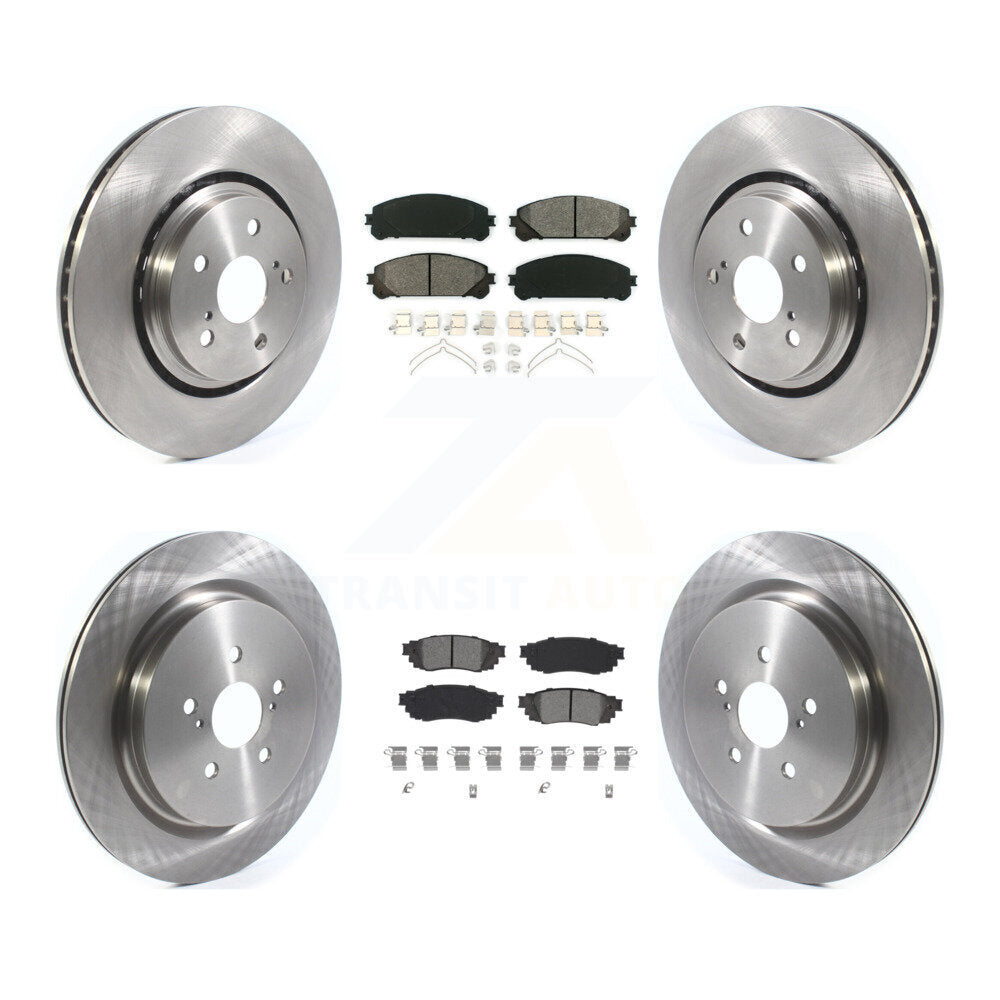 Disc Brake Rotors Semi-Metallic Pad Front Rear Kit For Lexus RX350 RX450h RX350L
