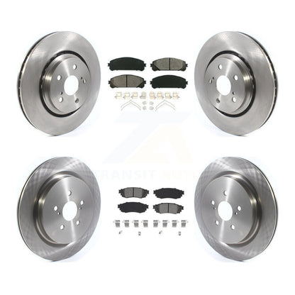 Disc Brake Rotors Semi-Metallic Pad Front Rear Kit For Lexus RX350 RX450h RX350L