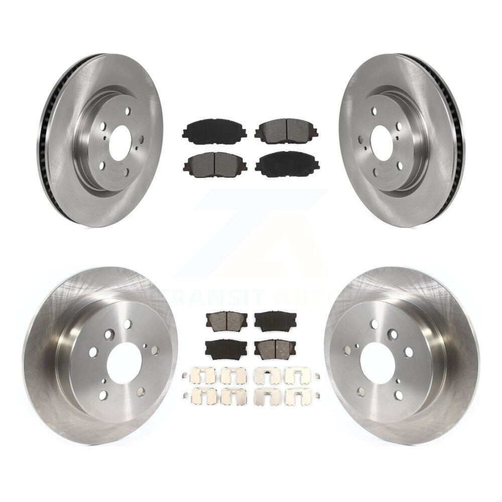 Disc Brake Rotors And Semi-Metallic Pads Front Rear Kit For Toyota Camry