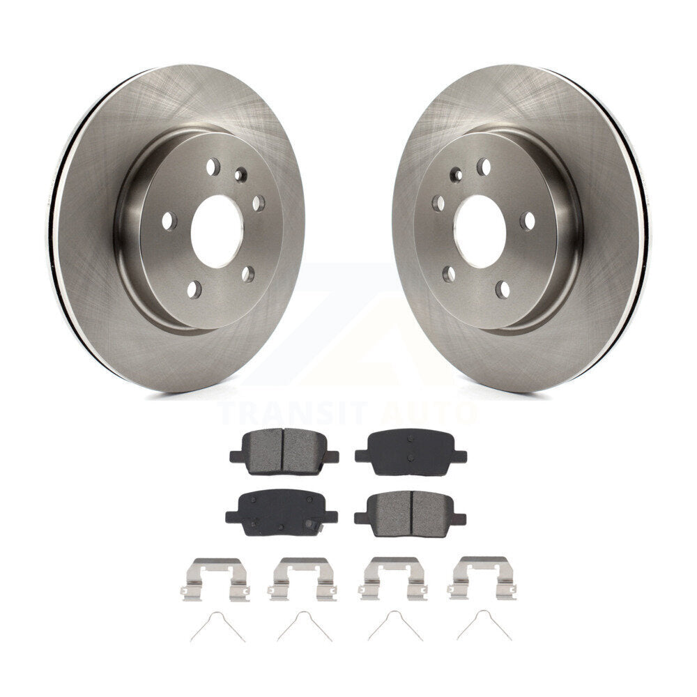 Disc Brake Rotors & Semi-Metallic Pad Rear Kit For Chevrolet Camaro Cadillac CT6