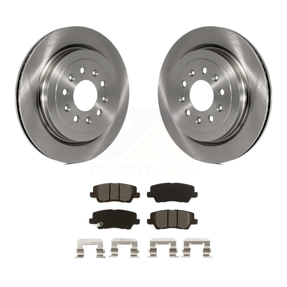Disc Brake Rotors And Semi-Metallic Pads Rear Kit For Cadillac ATS