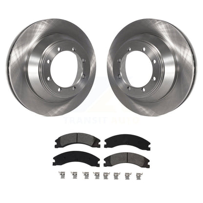 Disc Brake Rotors And Semi-Metallic Pads Rear Kit For Ford E-450 Super Duty