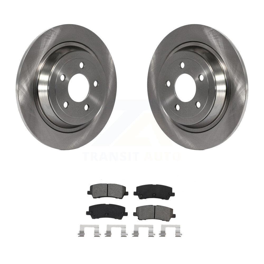 Disc Brake Rotors And Semi-Metallic Pads Rear Kit For Ford Mustang