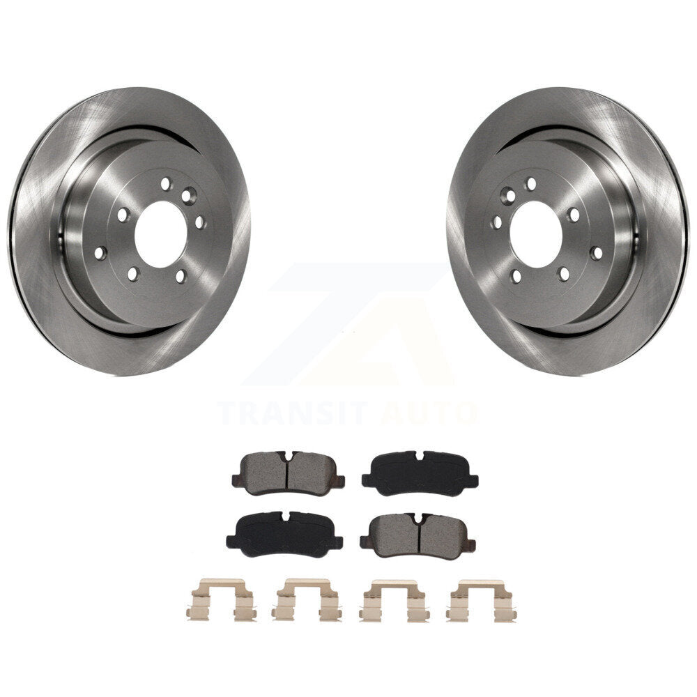 Disc Brake Rotor & Semi-Metallic Pad Rear Kit For Land Rover Range Sport LR4 LR3