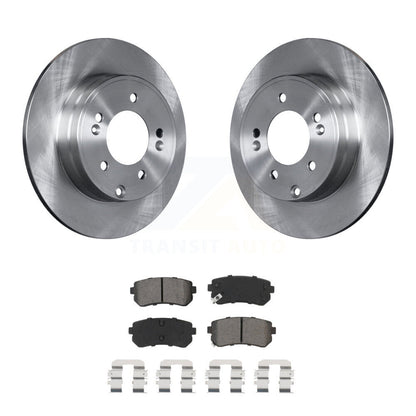 Disc Brake Rotors And Semi-Metallic Pads Rear Kit For Hyundai Sonata Kia Optima