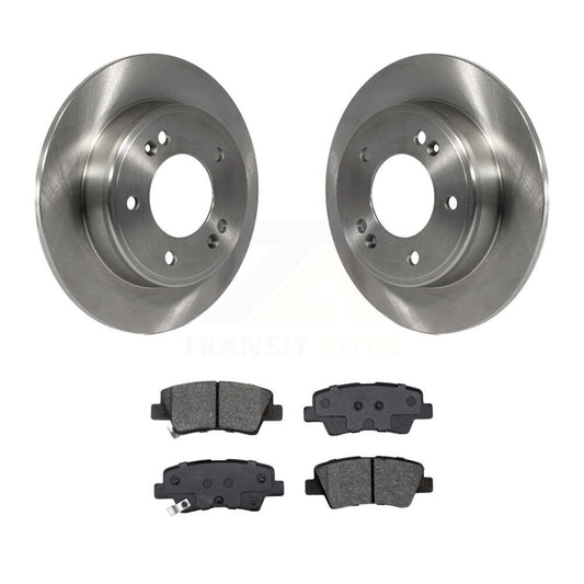 Brake Rotor & Semi-Metallic Pad Rear Kit For Kia Hyundai Kona Forte Soul Elantra