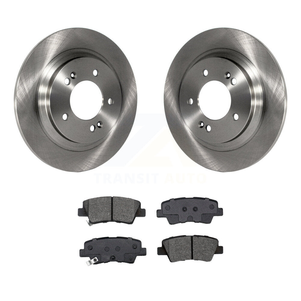 Brake Rotors Semi-Metallic Pad Rear Kit For Hyundai Kia Sonata Elantra GT Forte5
