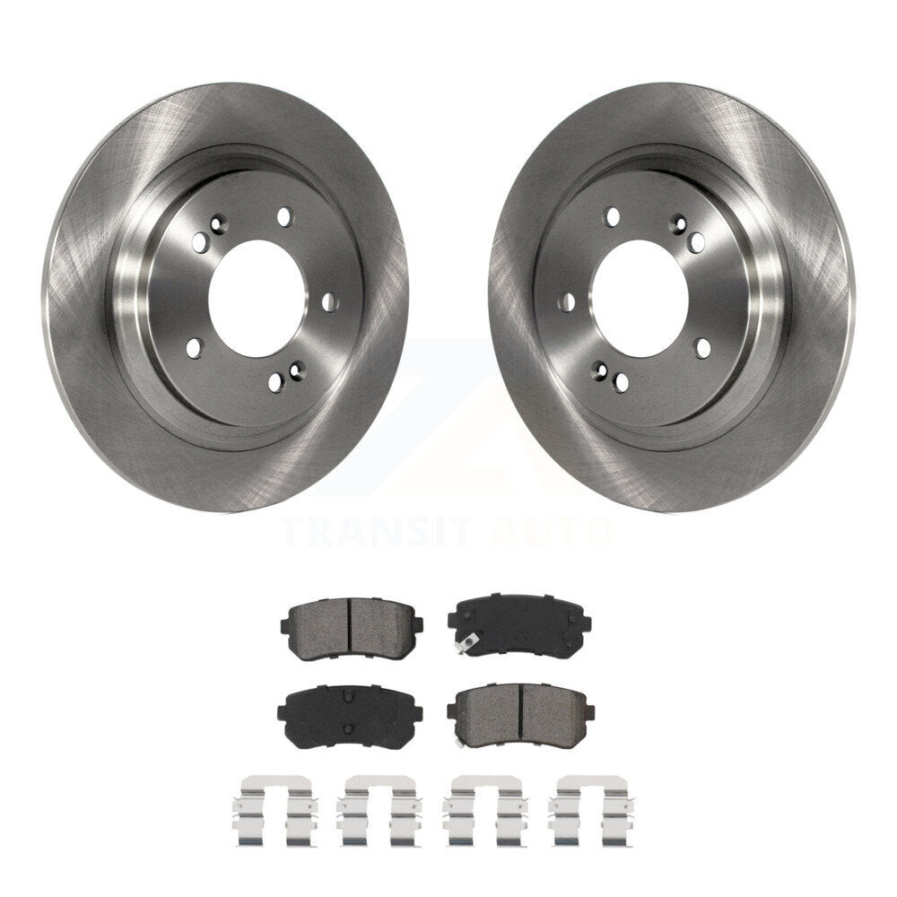 Disc Brake Rotors & Semi-Metallic Pad Rear Kit For 2016 Kia Optima LX/EX/LX 1.6T