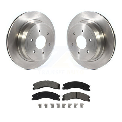 Disc Brake Rotors And Semi-Metallic Pads Rear Kit For 2016-2024 Nissan TITAN XD