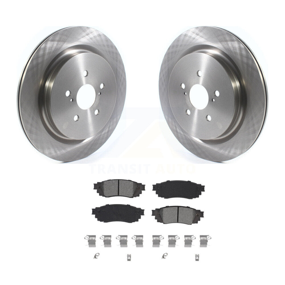 Brake Rotor And Semi-Metallic Pad Rear Kit For Lexus RX350 RX450h RX350L RX450hL
