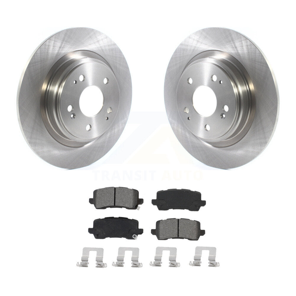 Disc Brake Rotors And Semi-Metallic Pads Rear Kit For 2017-2020 Acura MDX