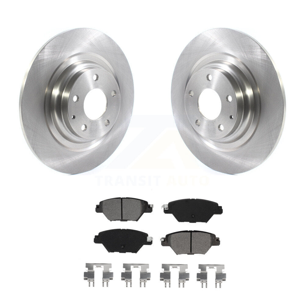 Disc Brake Rotors And Semi-Metallic Pads Rear Kit For 2016-2023 Mazda CX-9
