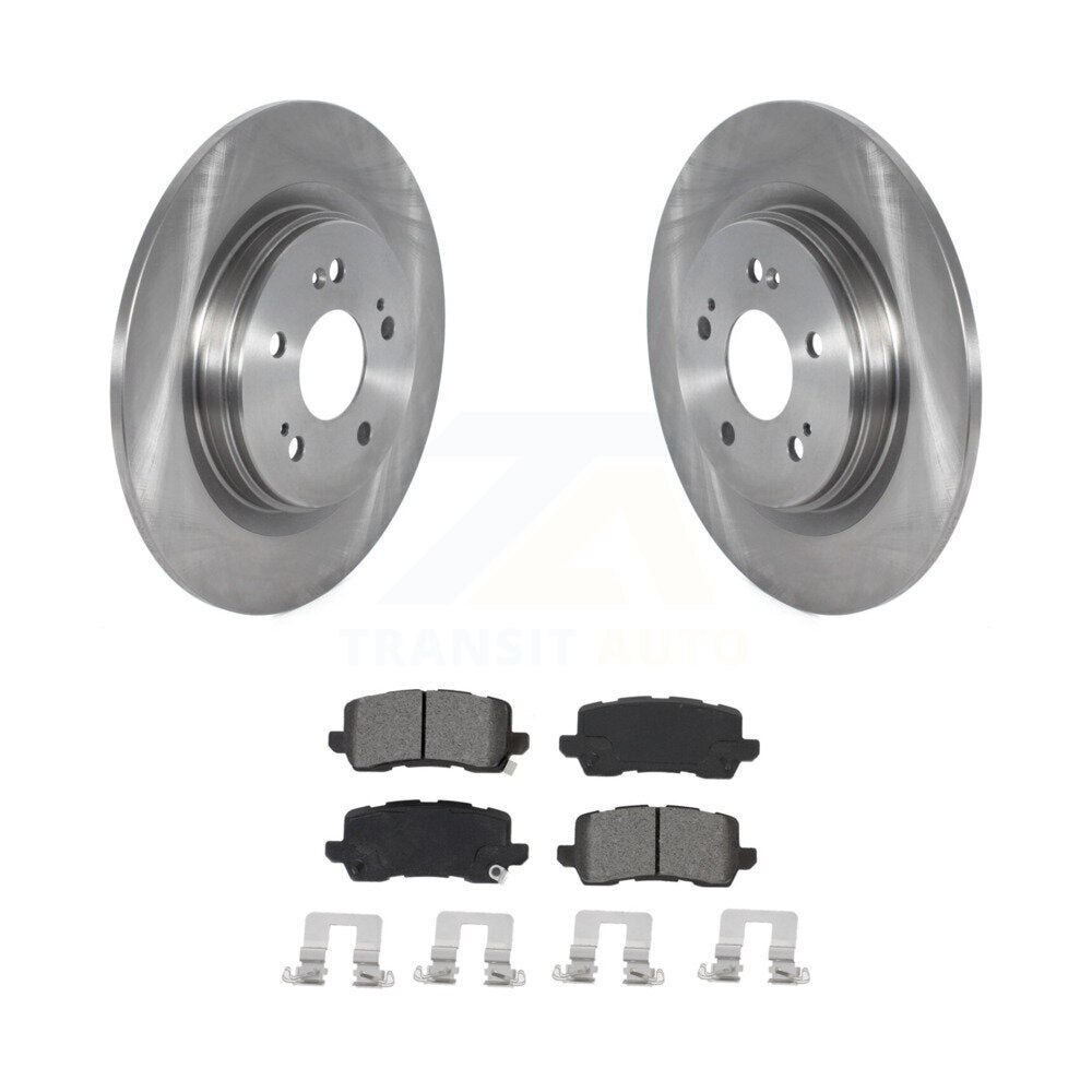 Disc Brake Rotors And Semi-Metallic Pads Rear Kit For 2018-2023 Honda Odyssey