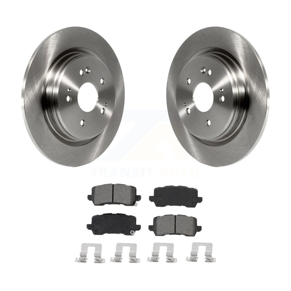 Disc Brake Rotors And Semi-Metallic Pads Rear Kit For 2015-2020 Acura TLX
