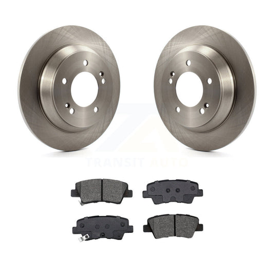 Brake Rotor Semi-Metallic Pad Rear Kit For Kia Rondo With Electric Parking