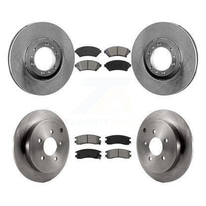 Disc Brake Rotors And Semi-Metallic Pads Front Rear Kit For Pontiac Montana