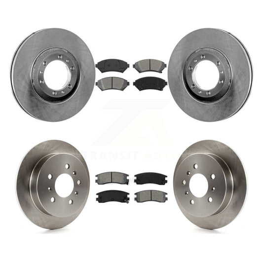 Brake Rotor Semi-Metallic Pad Front Rear Kit For Buick Century Chevrolet Venture