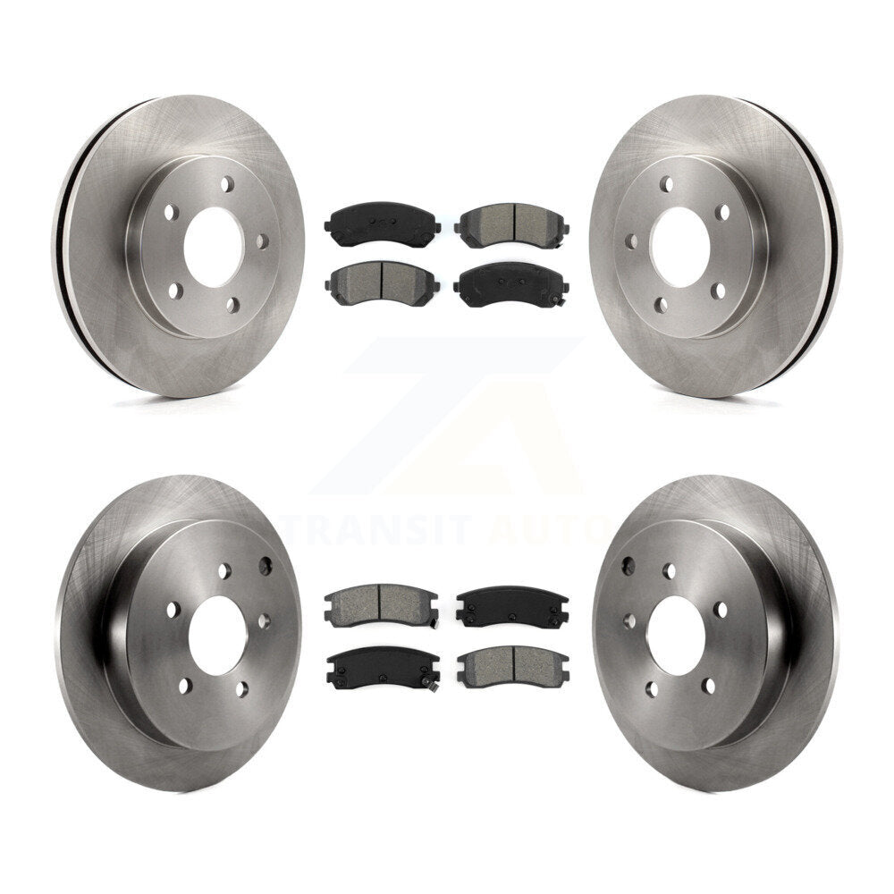 Brake Rotors Semi-Metallic Pad Front Rear Kit For Buick Rendezvous Pontiac Aztek