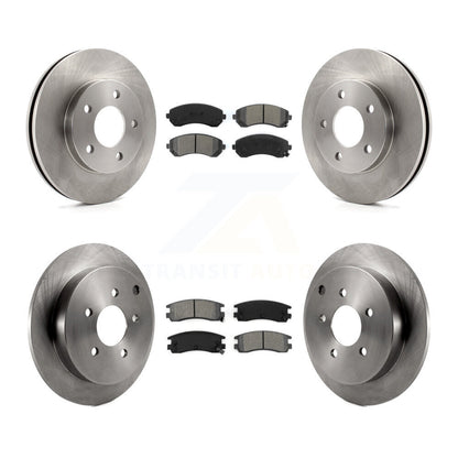 Brake Rotors Semi-Metallic Pad Front Rear Kit For Buick Rendezvous Pontiac Aztek