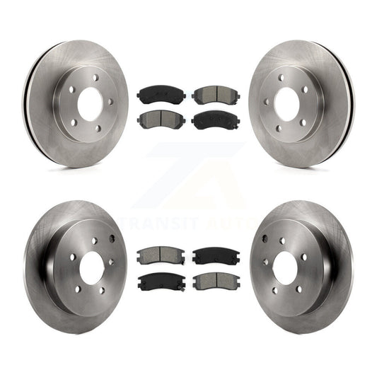 Brake Rotors Semi-Metallic Pad Front Rear Kit For Buick Rendezvous Pontiac Aztek