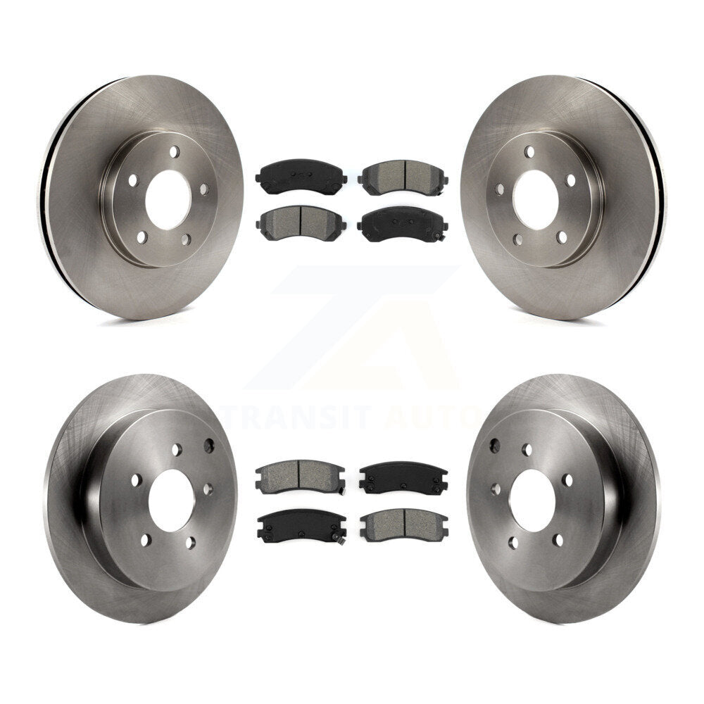 Brake Rotors Semi-Metallic Pad Front Rear Kit For Buick Rendezvous Pontiac Aztek