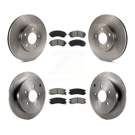 Brake Rotors Semi-Metallic Pad Front Rear Kit For Buick Rendezvous Pontiac Aztek