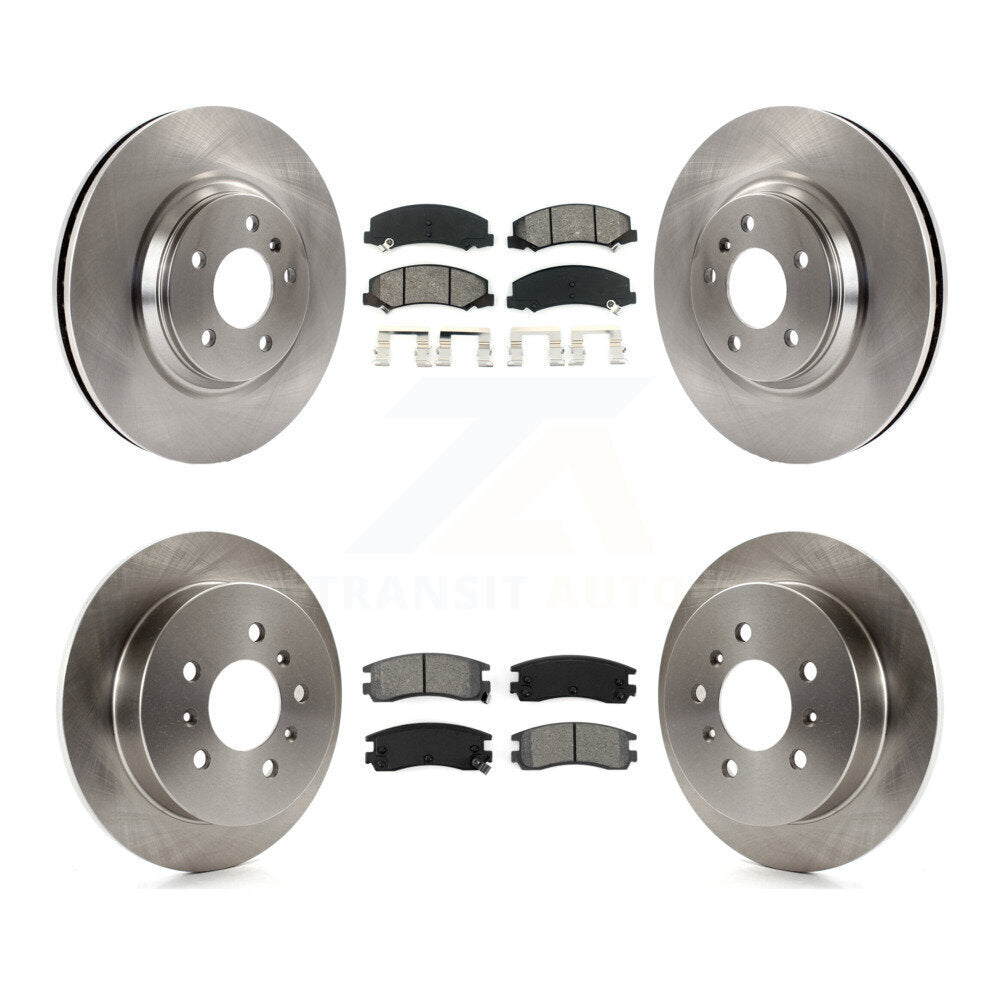 Disc Brake Rotors And Semi-Metallic Pad Front Rear Kit For Buick LaCrosse Allure