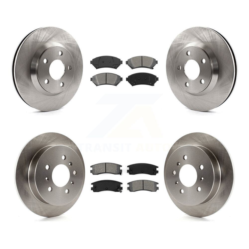 Brake Rotors & Semi-Metallic Pad Front Rear Kit For Chevrolet Impala Monte Carlo