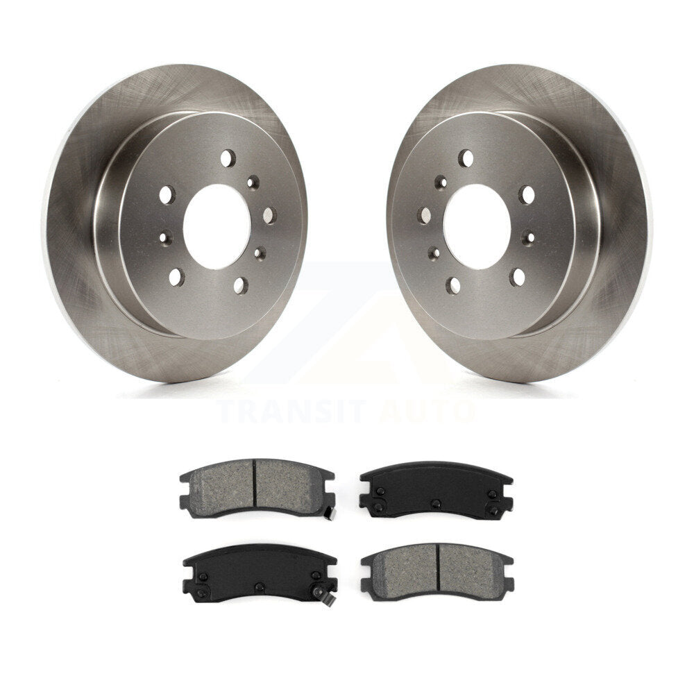Brake Rotors Semi-Metallic Pad Rear Kit For Chevrolet Impala Buick Pontiac Grand