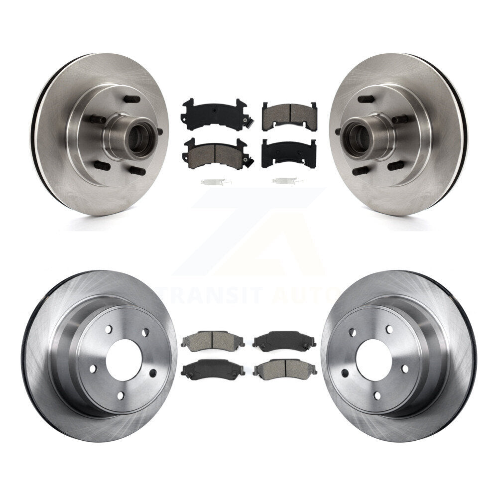 Brake Rotors Semi-Metallic Pad Front Rear Kit For Chevrolet S10 GMC Blazer Jimmy