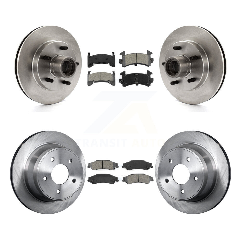 Disc Brake Rotors And Semi-Metallic Pads Front Rear Kit For Chevrolet S10