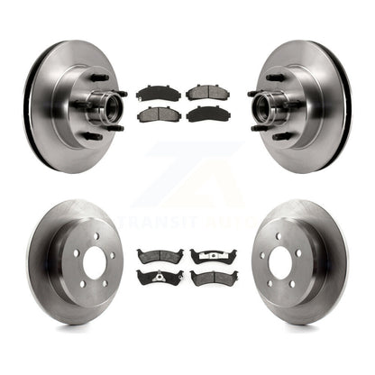Disc Brake Rotors And Semi-Metallic Pads Front Rear Kit For Ford Ranger